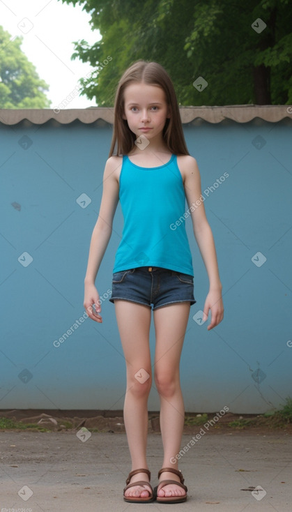 Lithuanian child girl with  brown hair