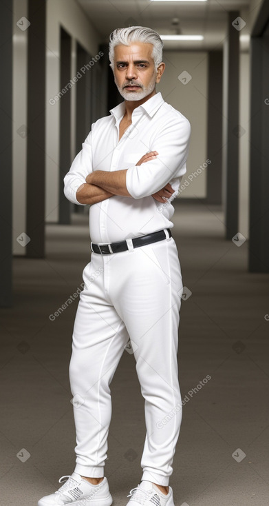 Yemeni middle-aged male with  white hair