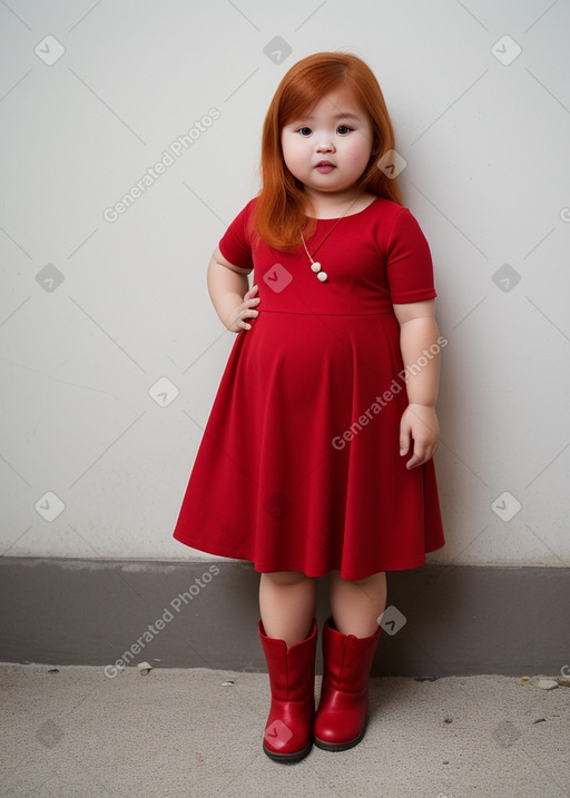 Indonesian infant girl with  ginger hair