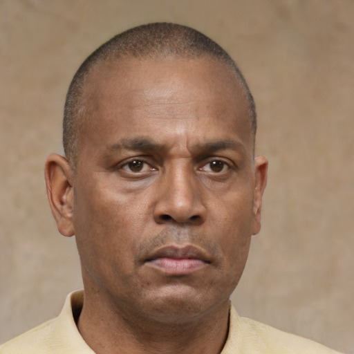 Neutral latino adult male with short  brown hair and brown eyes