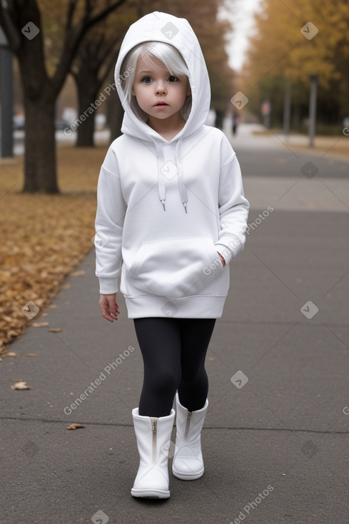 American infant girl with  white hair