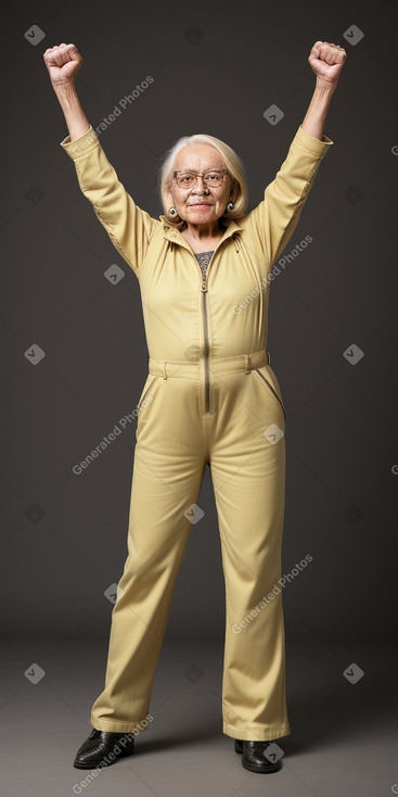 Peruvian elderly non-binary with  blonde hair