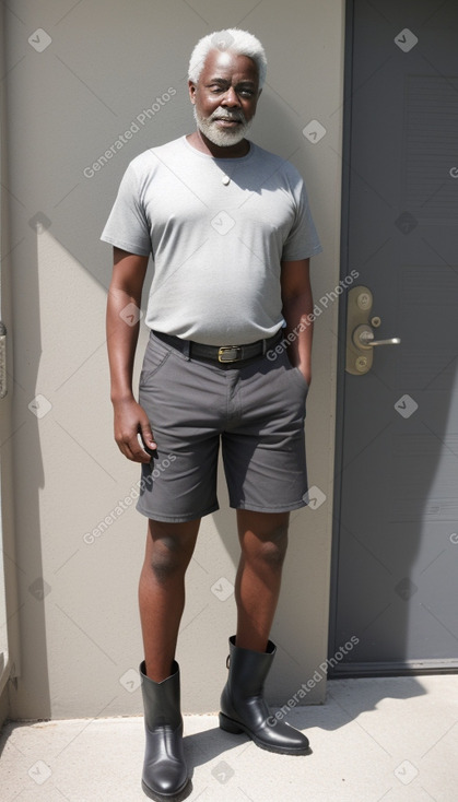 African american adult male with  gray hair