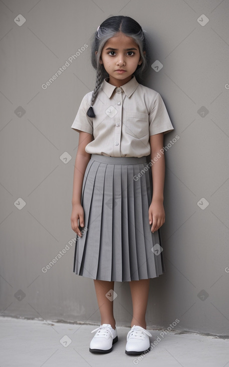 Omani child girl with  gray hair