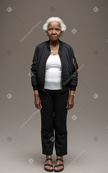 African elderly female with  black hair