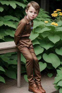 Ukrainian child boy with  brown hair