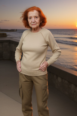 Portuguese elderly female with  ginger hair