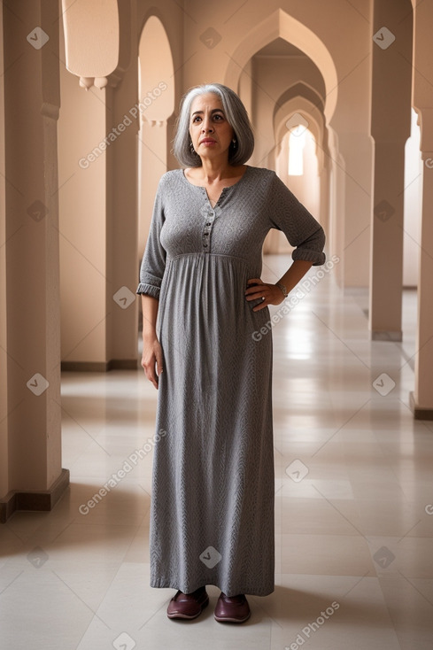 Moroccan 45 years female with  gray hair