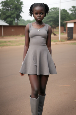 Ugandan teenager girl with  gray hair