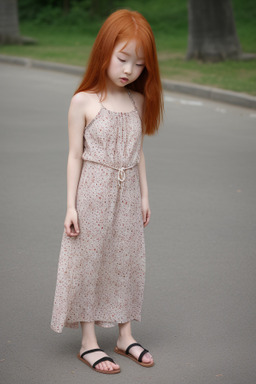 Korean child female with  ginger hair