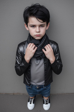 Norwegian child boy with  black hair