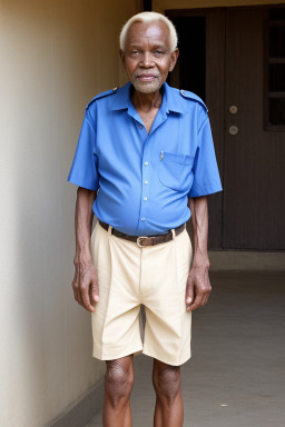 Tanzanian elderly male with  blonde hair