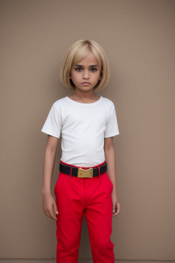 Saudi arabian child boy with  blonde hair