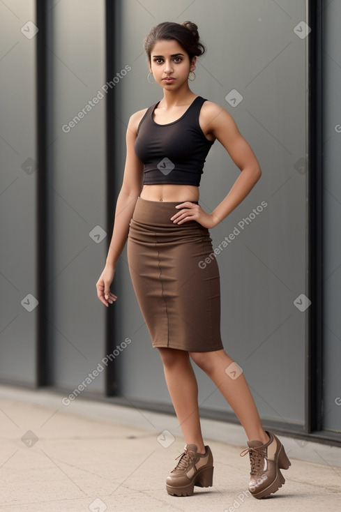 Yemeni young adult female with  brown hair