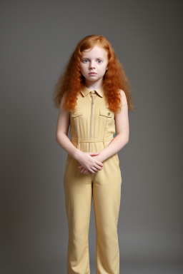 Belgian child girl with  ginger hair