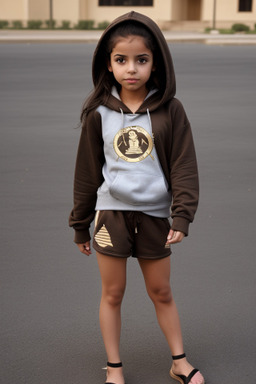 Egyptian child girl with  brown hair