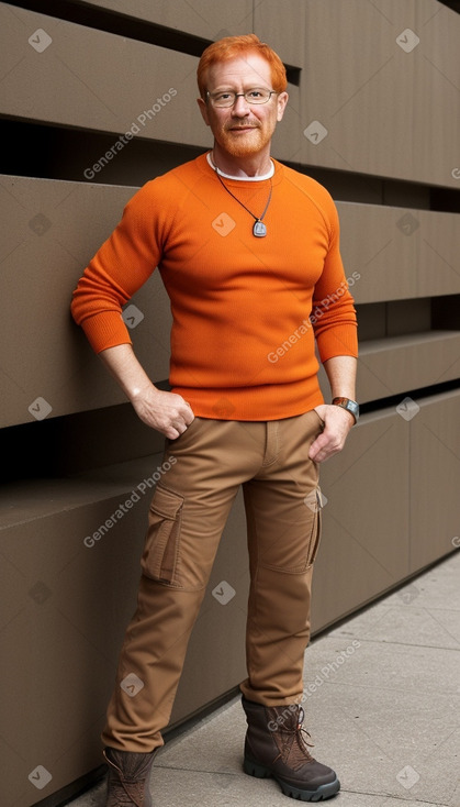 Costa rican middle-aged male with  ginger hair