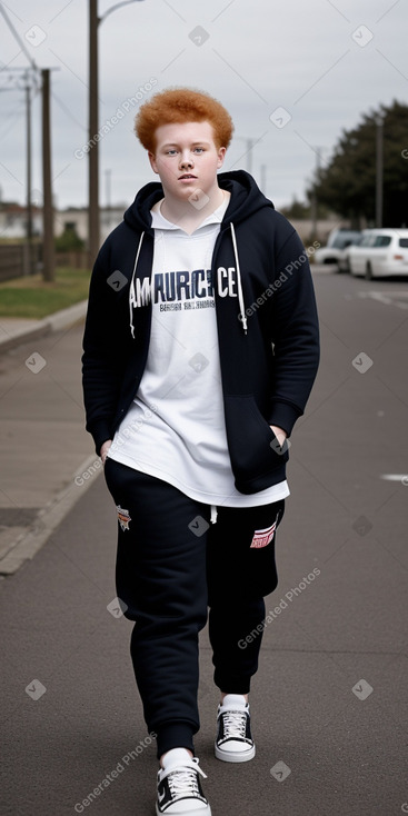 American teenager boy with  ginger hair