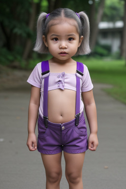 Indonesian infant girl with  gray hair