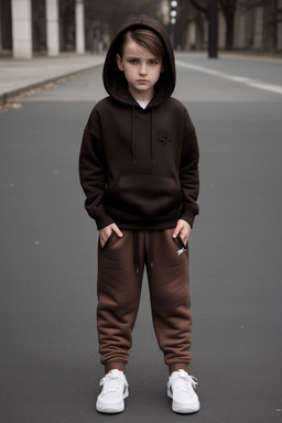 Serbian child boy with  brown hair