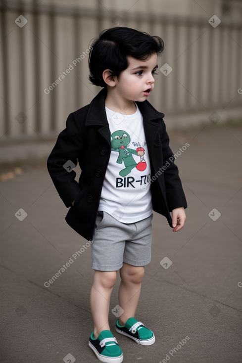 Bulgarian infant boy with  black hair