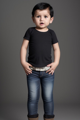 Uzbek infant boy with  black hair