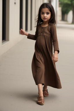 Arab infant girl with  brown hair