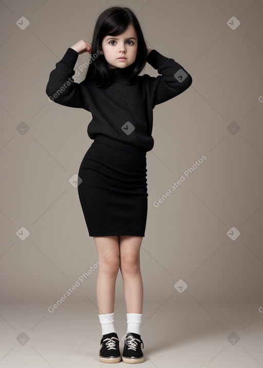 Italian infant girl with  black hair