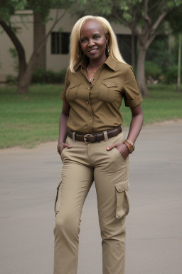 Kenyan 45 years female with  blonde hair