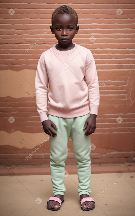 Ugandan child boy with  blonde hair