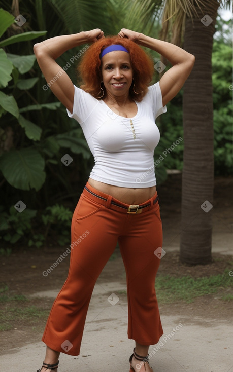 Dominican 45 years female with  ginger hair