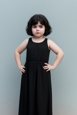 Macedonian child girl with  black hair