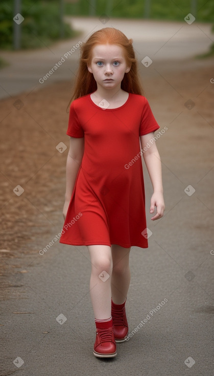 German child female with  ginger hair