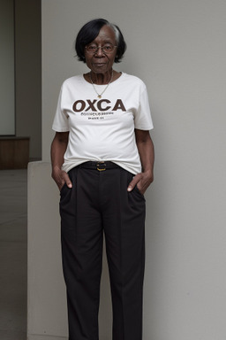 Elderly non-binary with  black hair