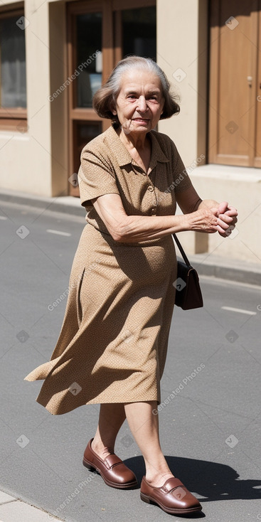 Spanish elderly female with  brown hair