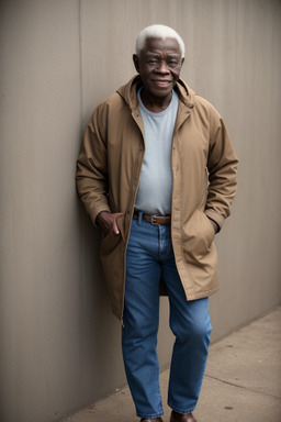 Ghanaian elderly male with  blonde hair