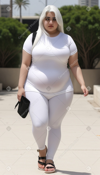 Kuwaiti young adult female with  white hair