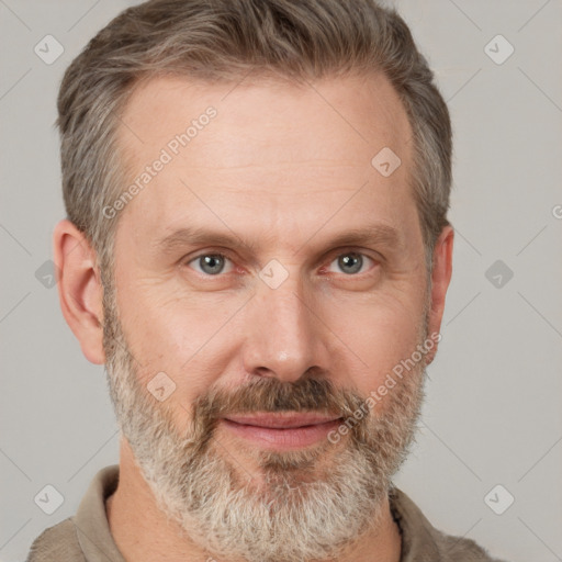 Neutral white adult male with short  brown hair and brown eyes