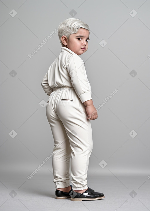 Qatari infant boy with  white hair