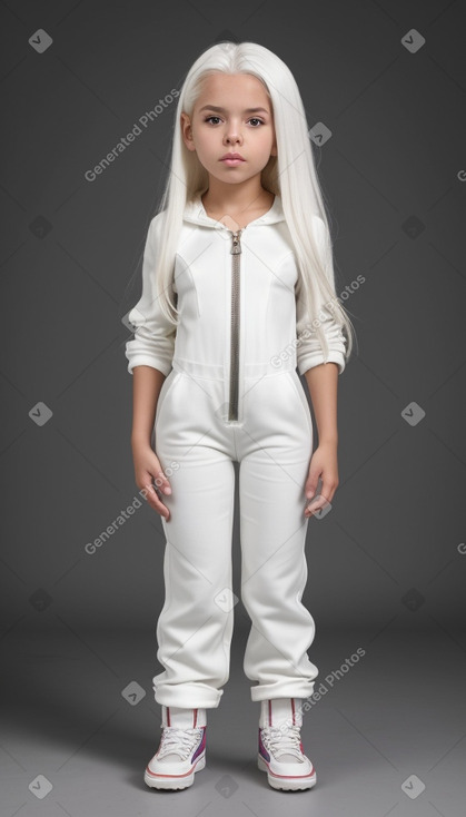 Venezuelan child girl with  white hair