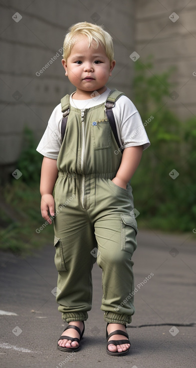 Peruvian infant boy with  blonde hair