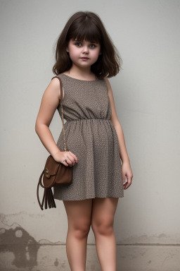 Romanian child girl with  brown hair