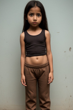 Guatemalan child girl with  brown hair