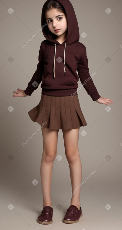 Iraqi child girl with  brown hair