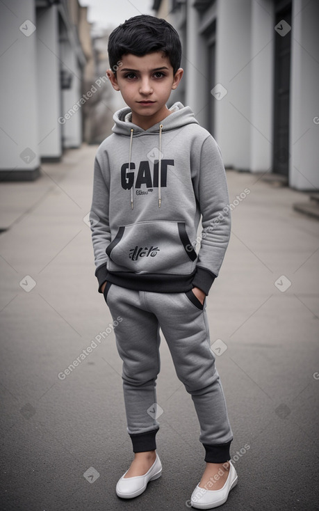 Georgian child boy with  gray hair