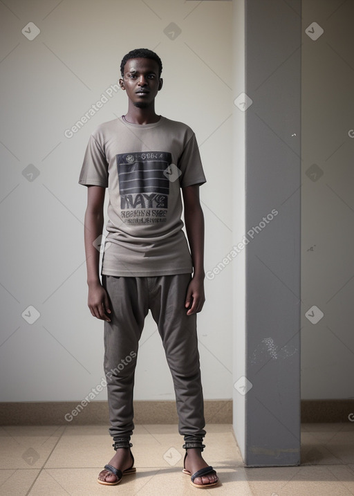 Sudanese young adult male with  gray hair