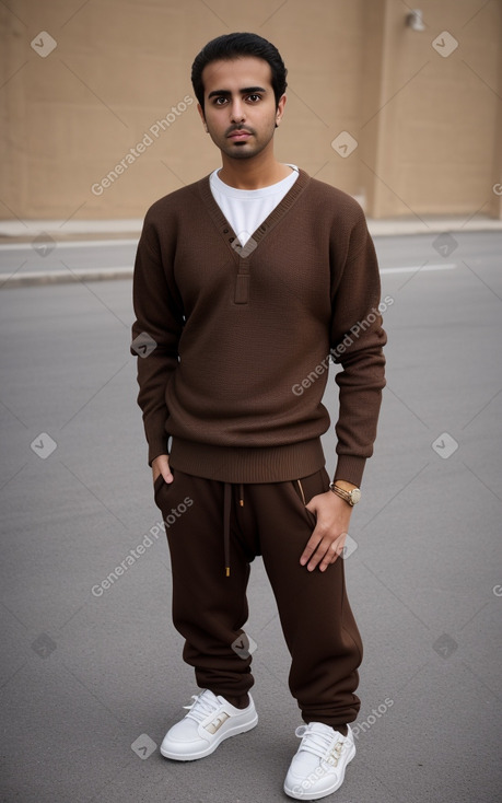 Saudi arabian adult male with  brown hair