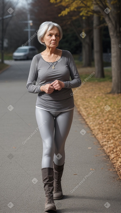 Swedish elderly female with  gray hair