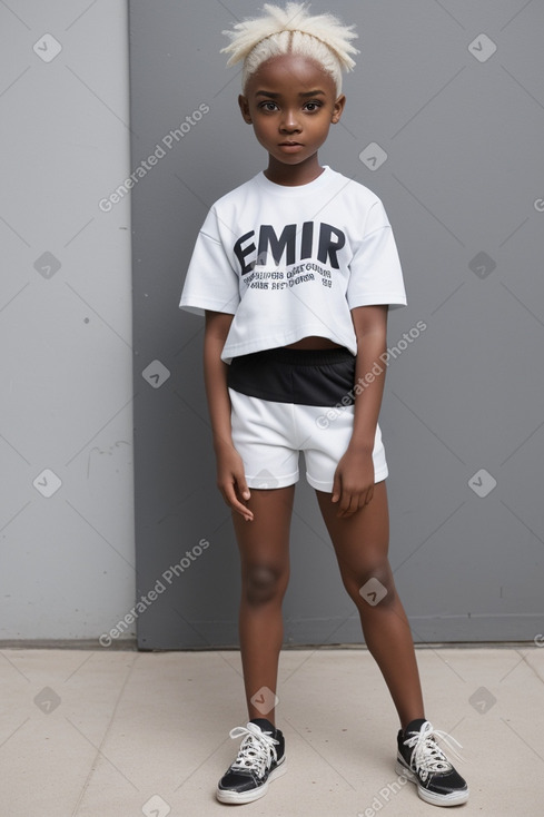 Nigerian child girl with  white hair