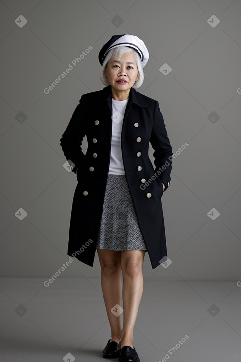 Filipino 45 years female with  white hair